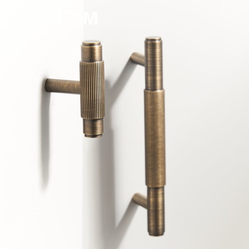 Dooroom Antique Brass Stripe Furniture Handles Modern Wardrobe Dresser Cupboard Cabinet Drawer Wine Bar Shoe Box Pulls Knobs DOOROOM