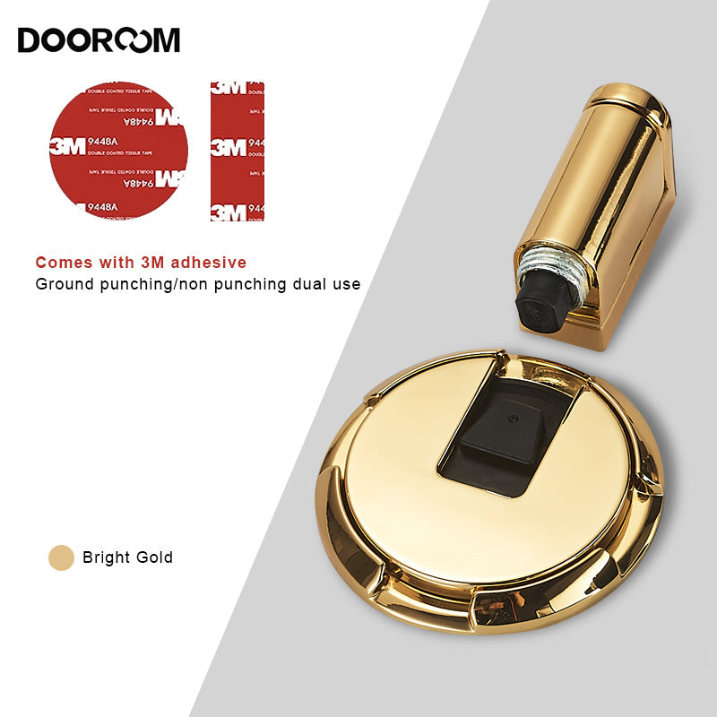 Dooroom Windproof Door Stopper Indoor Heavy Duty Floor Stop Keep Door Open Mechanical NoDrilling Door Stopper with Screws DOOROOM