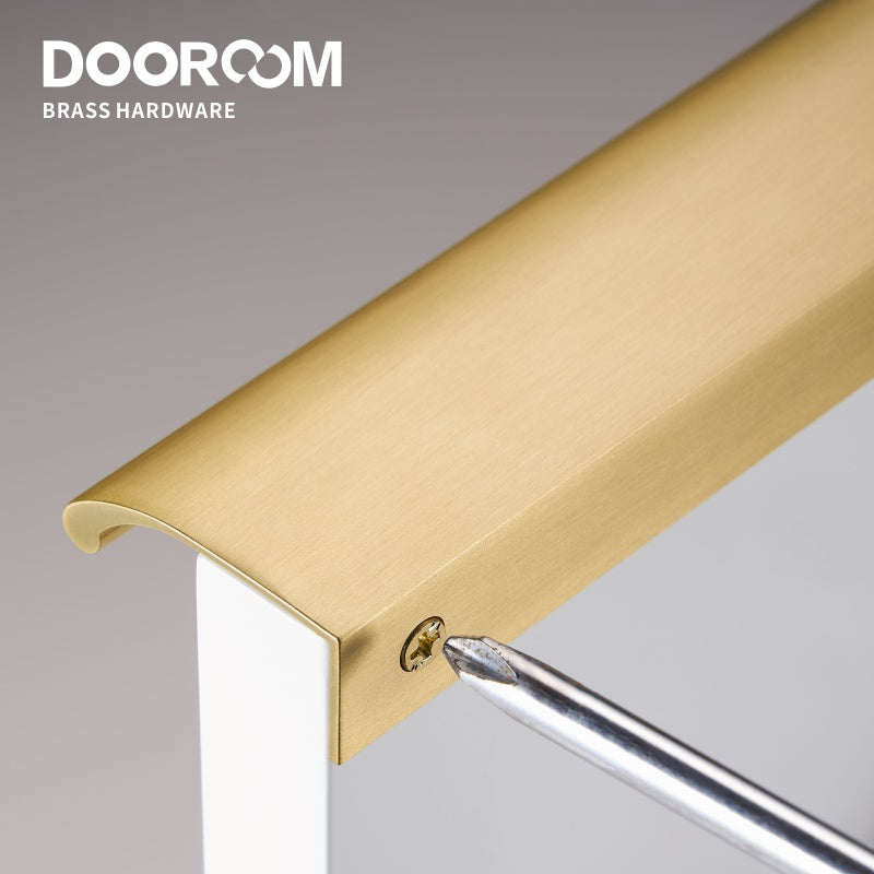 Dooroom Brass Furniture Hidde Handles Long Concealed Pulls Wardrobe Dresser Cupboard Cabinet Drawer Shoe Box Wine Bar Knobs DOOROOM