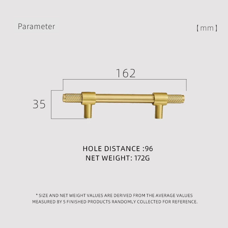 Dooroom Brass Furniture Handles T-bar Black Gold Knurled Textured Modern Italy Wardrobe Dresser Cupboard Cabinet Drawer Pulls DOOROOM