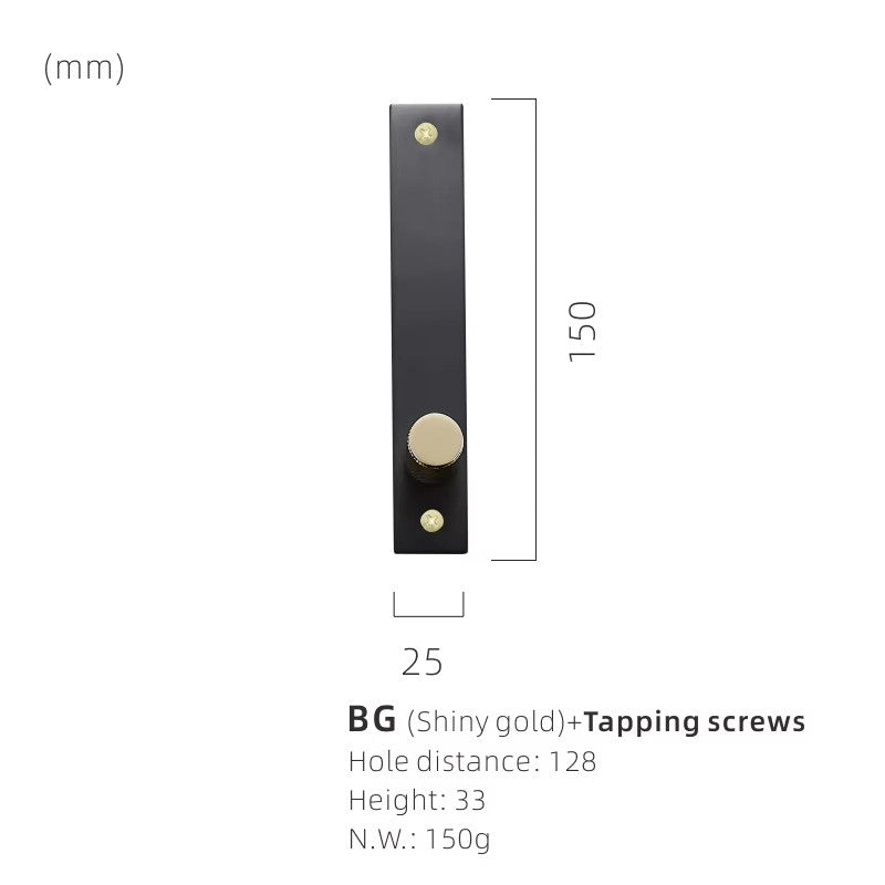 Dooroom Brass Furniture Knurled Unfold/Conceal Install Modern Gold Black Wardrobe Dresser Cupboard Cabinet Drawer Pulls  bar DOOROOM