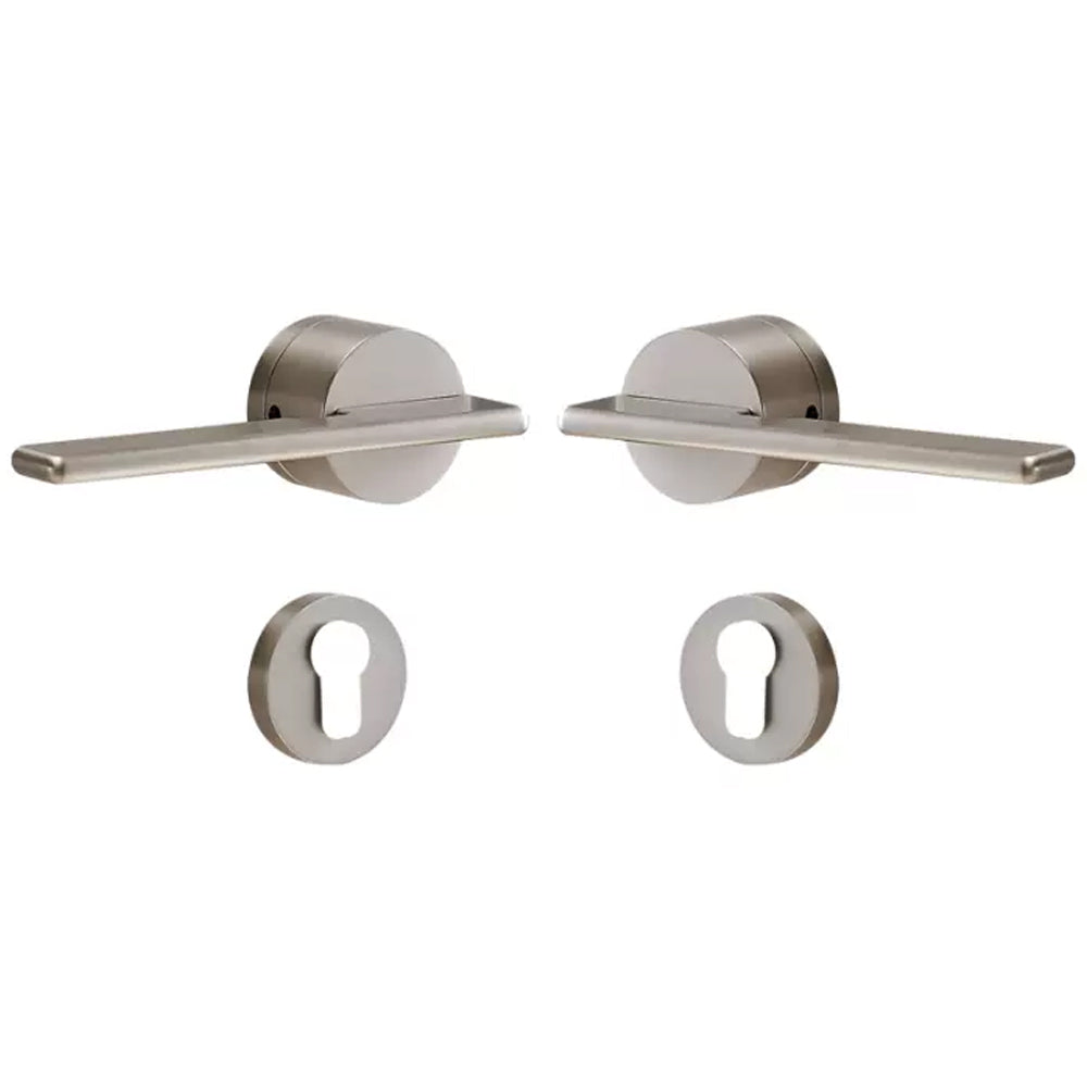 Dooroom Brass Door Lock Set Modern Gold Black Silver Interiror Bedroom Bathroom Double Wood Door Lever Set Dummy Handle Knob DOOROOM