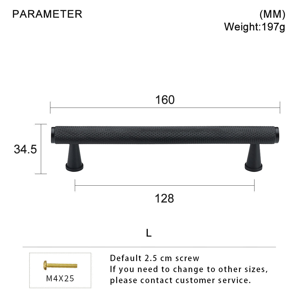 Dooroom Brass Knurled Devise Furniture Handles Gold Black Modern Wardrobe Cabinet Dresser Cupboard Drawer Pulls Knobs Bar DOOROOM