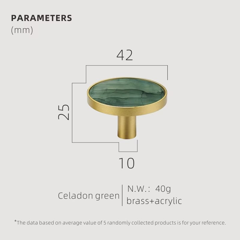 Dooroom Brass Furniture Handles Shell Simple Nordic Pastoral Wardrobe Dresser Knobs Cupboard Cabinet Drawer Round Colorful Pulls DOOROOM