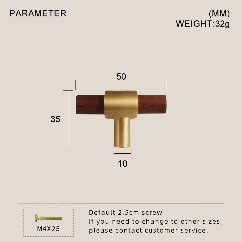 Dooroom Brass Walnut Solid Wood Furniture Handles Closet Wardrobe Cupboard Dresser Nordic Drawer Knob Armario Modern Hardware DOOROOM