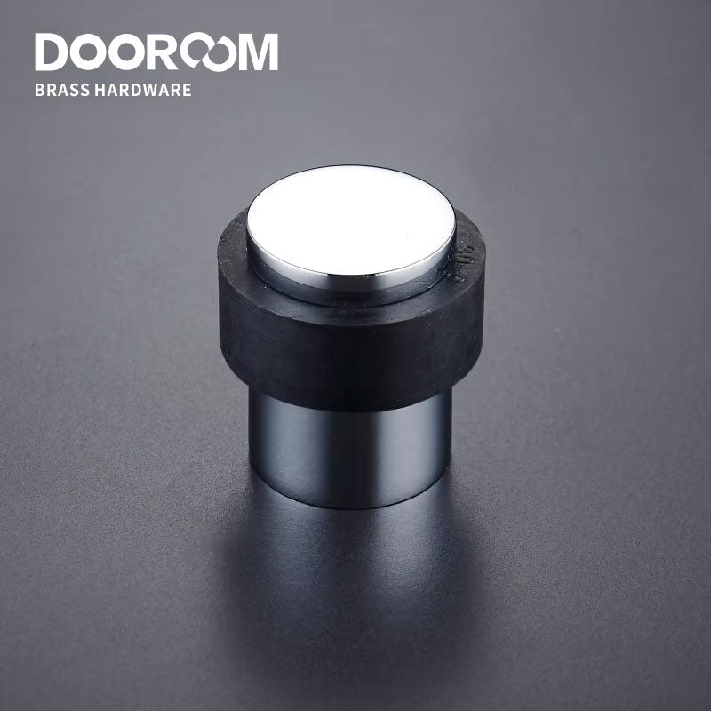 Dooroom Brass Environmental Rubber Door Stops Bathroom Door Stopper Heavy Duty Floor Mount Bumper Non-magnetic Door Holder Catch DOOROOM