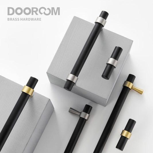 Dooroom Minimalist Furniture Handles Brass Black Walnut Original Nordic Cupboard Wardrobe Dresser Shoe Box Drawer Cabinet Knobs DOOROOM