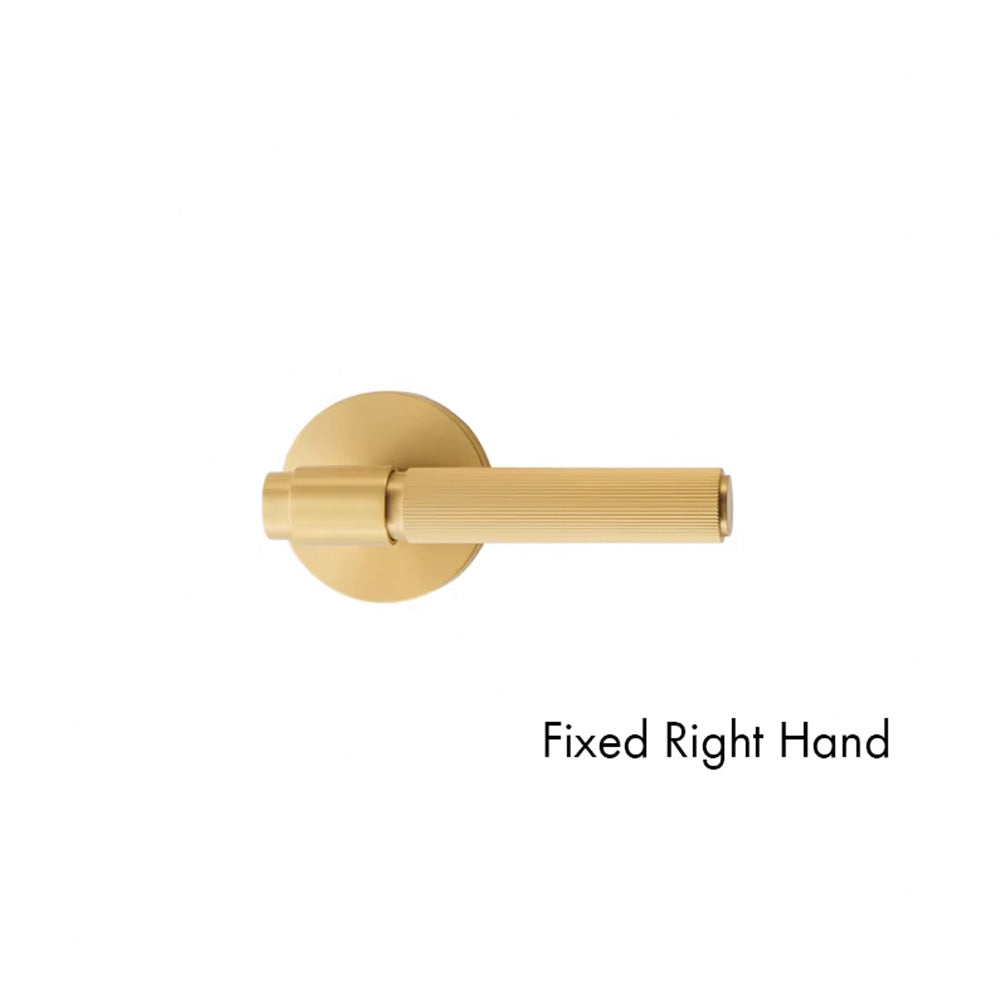 Dooroom US Standard for 2-1/8" Brass Privacy Passage Stripe Door Lock Set Gold Black Antique Bronze Optional Round Panel DOOROOM