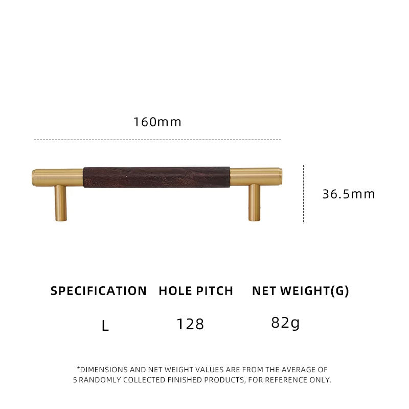 Dooroom Brass Black Walnut Furniture Handles Wardrobe Nordic Modern Simple Pull Cupboard Wardrobe Dresser Drawer Cabinet Knobs DOOROOM