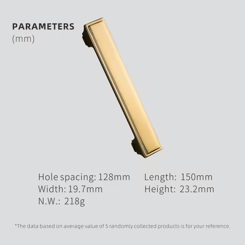 Dooroom Brass Furniture Handles Modern American Shiny Gold PVD Pulls Wardrobe Dresser Cupboard Cabinet Drawer Show Box Knobs DOOROOM