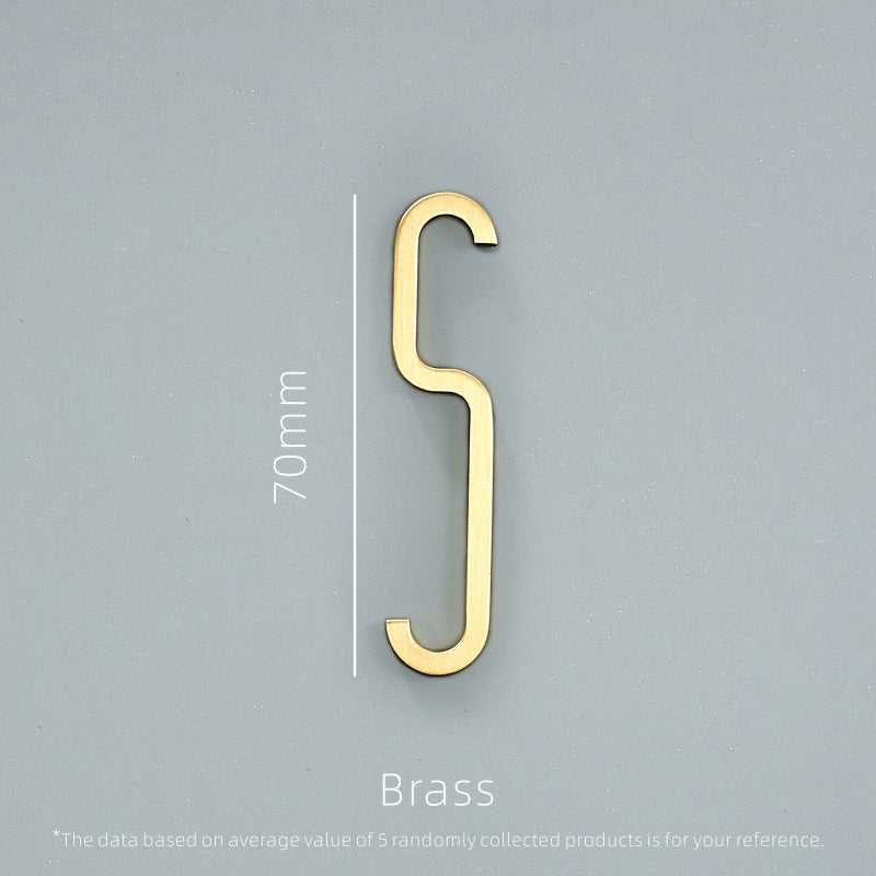 Dooroom Brass Letters A-Z For Company Names Door Plates Decorative Wall Letters Personalized Symbols Address DOOROOM