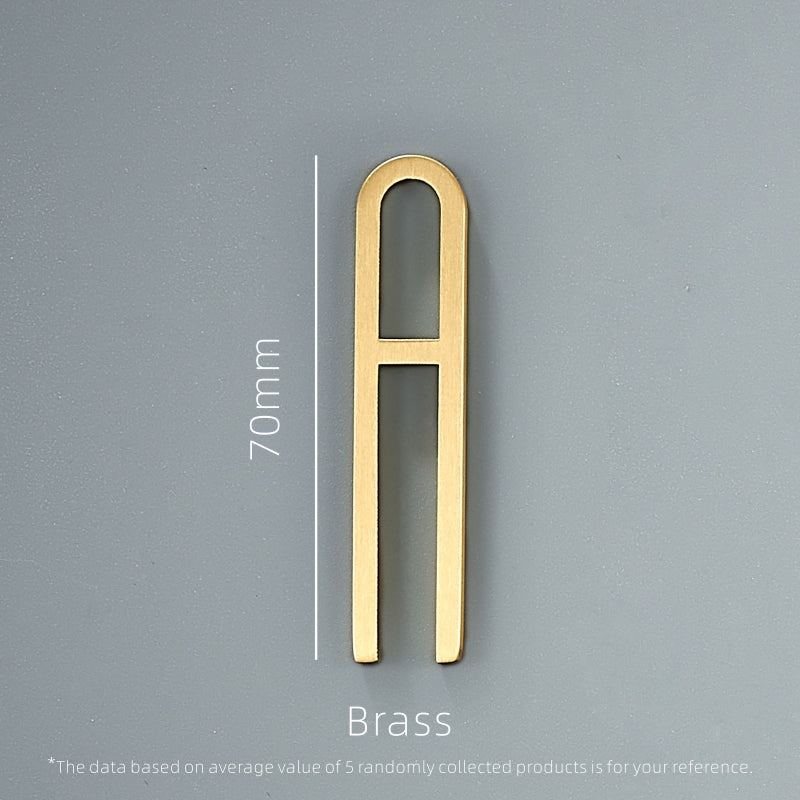 Dooroom Brass Letters A-Z For Company Names Door Plates Decorative Wall Letters Personalized Symbols Address DOOROOM