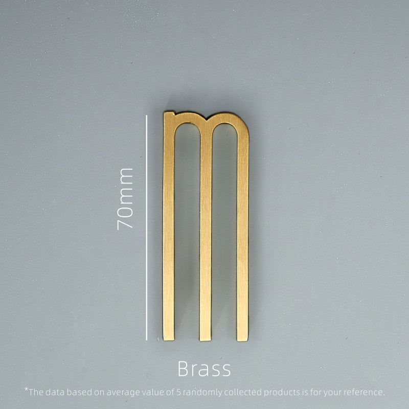 Dooroom Brass Letters A-Z For Company Names Door Plates Decorative Wall Letters Personalized Symbols Address DOOROOM