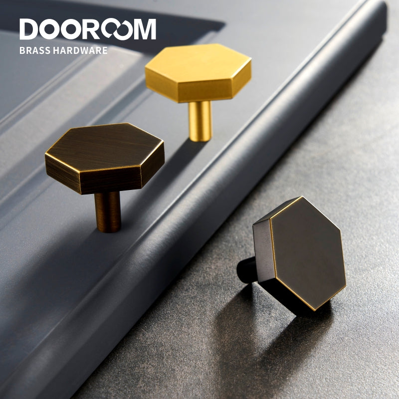 Dooroom Brass Furniture Handles Nordic Ins Gold Black Bronze White Wood Door Wardrobe Dresser Cupboard Drawer Cabinet Pull Knob DOOROOM