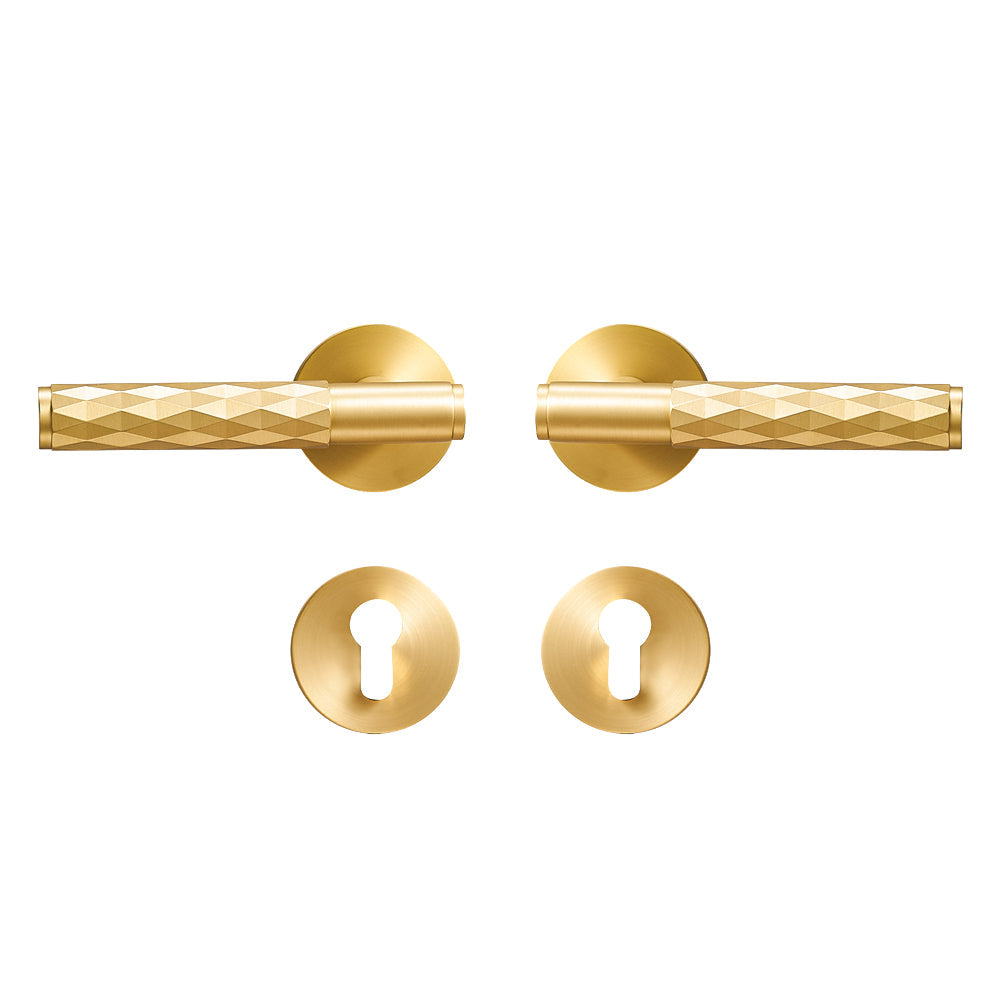 Dooroom Brass Silent Split Door Lock Bedroom Interior Anti-theft Mechanical Lock Security Mute Bathroom Door Handle Locks DOOROOM