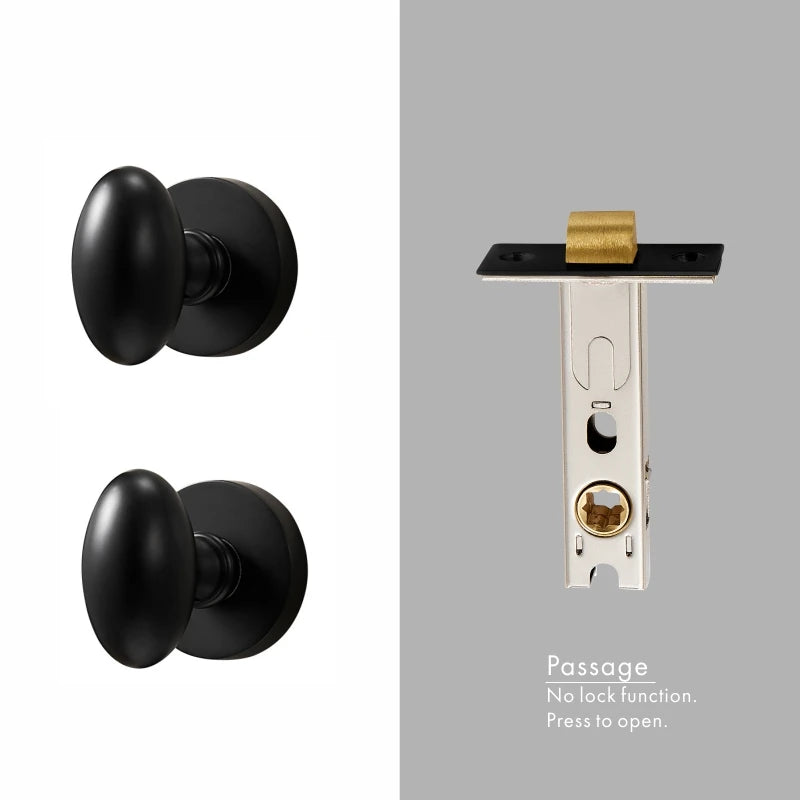Dooroom Brass Door Lock Set Modern Interior Bedroom Bathroom Double Wood Door Lever Set Dummy Privacy Passage Hidden Door Lock DOOROOM
