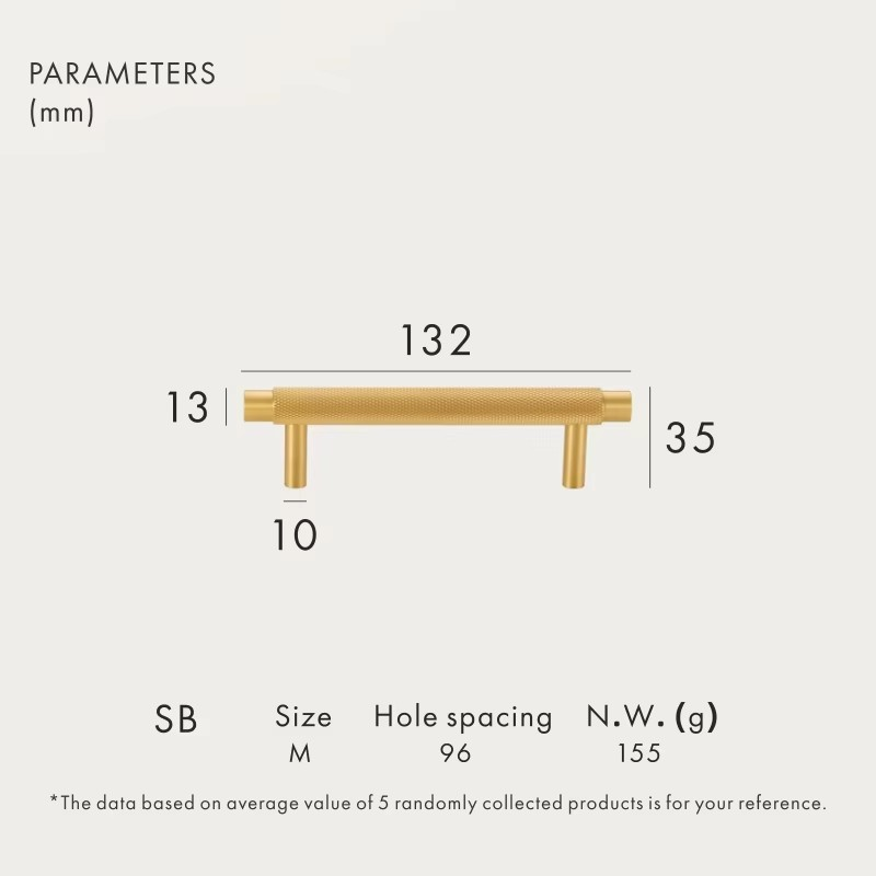 Dooroom Brass Furniture Handles Modern Knurled Antique Brass Cupboard Wardrobe Dresser Shoe Box Drawer Cabinet Knobs T-Bar DOOROOM