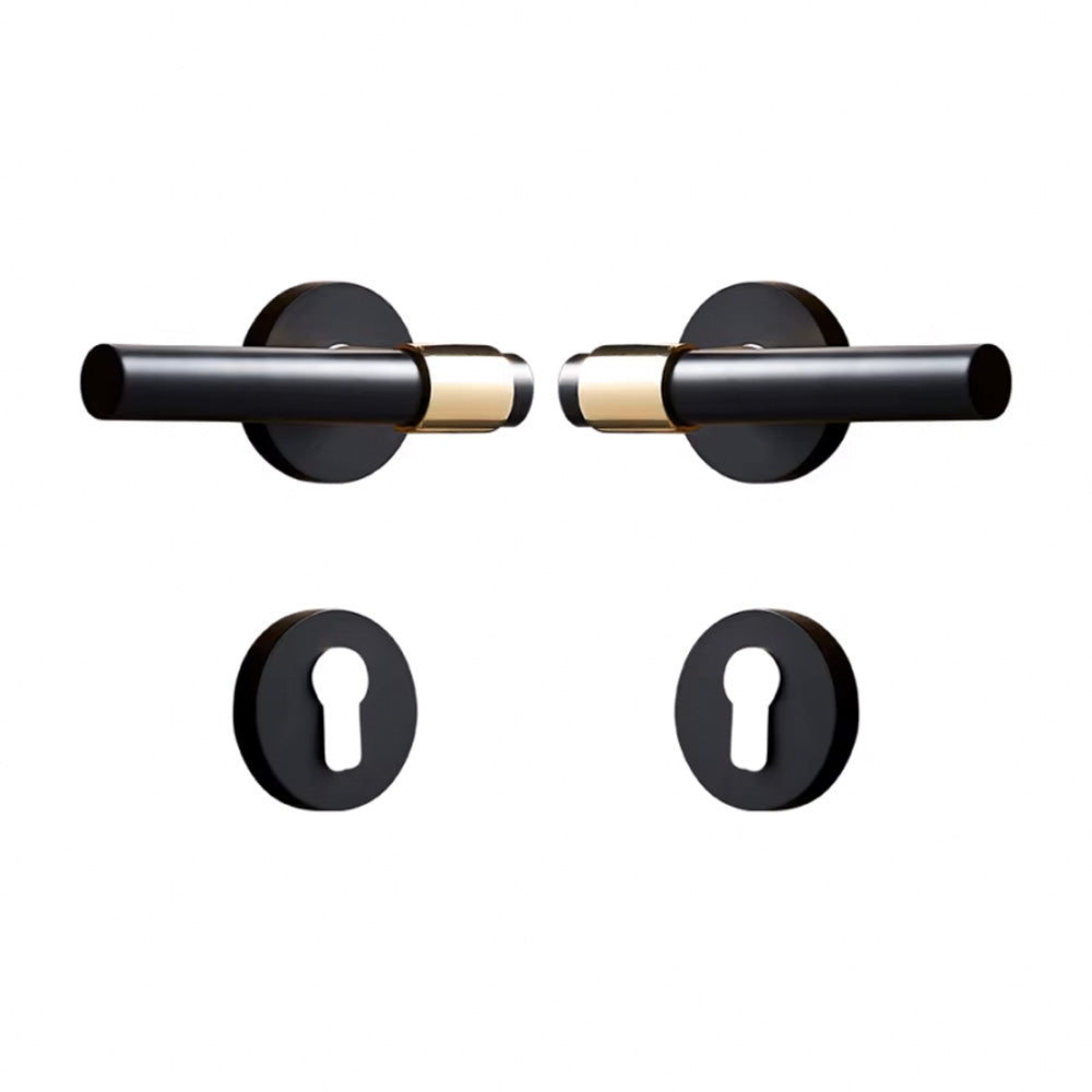 Dooroom Brass Lever Light Luxury Black Gold Modern Fashion Interior Room Bedroom Bathroom Solid Wood Door Lock Split Handle Knob DOOROOM