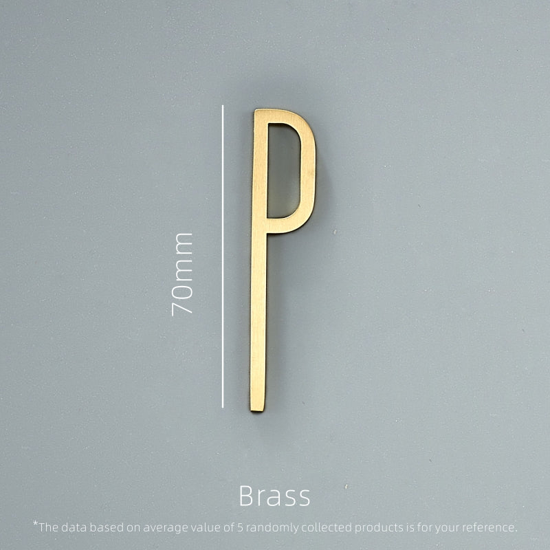 Dooroom Brass Letters A-Z For Company Names Door Plates Decorative Wall Letters Personalized Symbols Address DOOROOM