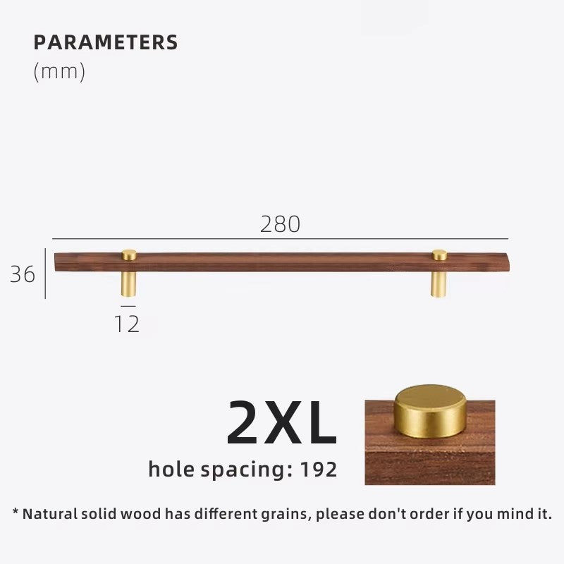 Dooroom Walnut Brass Furniture Handles Long Modern Pulls Cupboard Wardrobe Dresser Shoe Box Wine Bar Drawer Cabinet Knobs DOOROOM