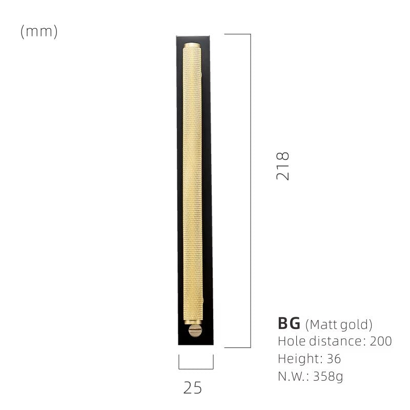 Dooroom Brass Furniture Knurled Unfold/Conceal Install Modern Gold Black Wardrobe Dresser Cupboard Cabinet Drawer Pulls  bar DOOROOM