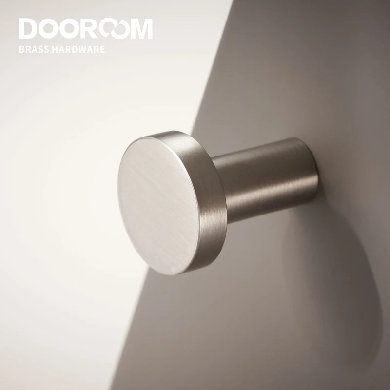 Dooroom Brass Modern Brushed Nickel Silver Hook Wall Installation DOOROOM