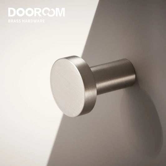Dooroom Brass Modern Brushed Nickel Silver Hook Wall Installation DOOROOM
