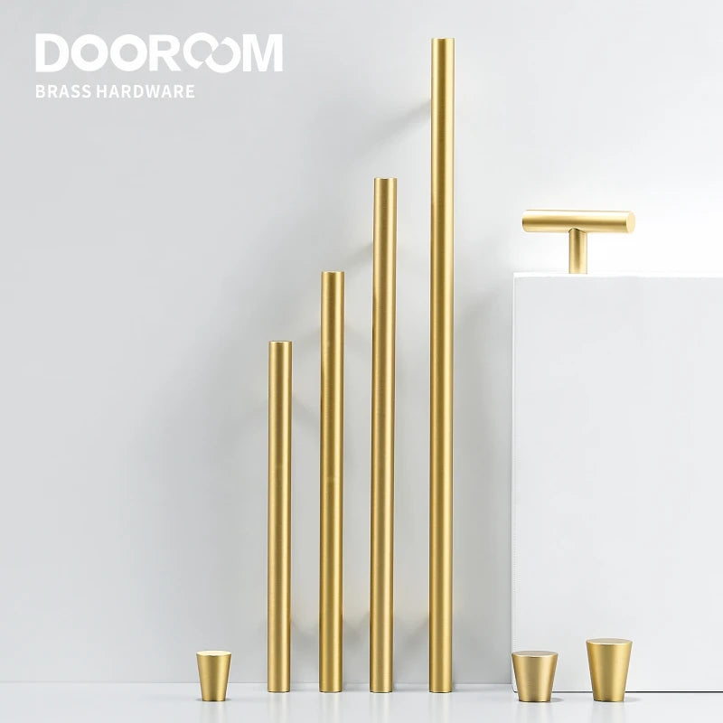 Dooroom Brass Furniture Handles Cone Simple European Chinese Cabinet Door Drawer Cupboard Wardrobe Dresser Shoe Box Pulls Knobs DOOROOM
