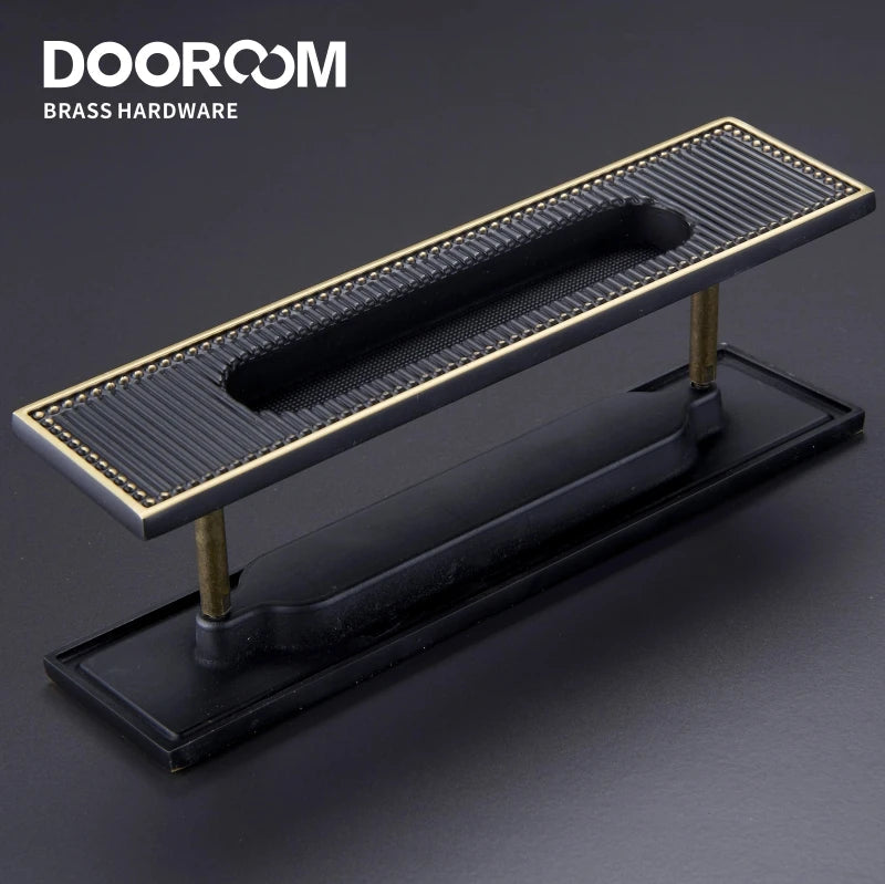 Dooroom Brass Sliding Door Handles Modern Stripy Push Pull Hidden Handle Interior Living Room Bathroom Balcony Keyless DOOROOM