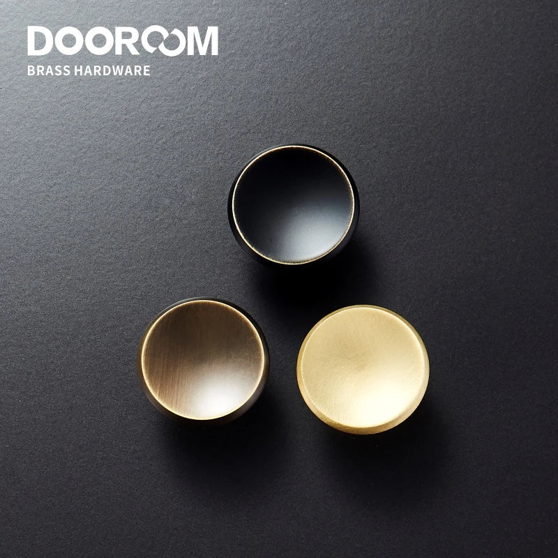 Dooroom New Solid Brass Furniture Handles Comfortable Cabinet Door Wardrobe Dresser Drawer Pulls American Rural Knobs DOOROOM