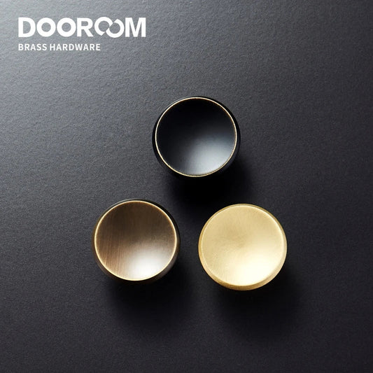 Dooroom New Solid Brass Furniture Handles Comfortable Cabinet Door Wardrobe Dresser Drawer Pulls American Rural Knobs DOOROOM