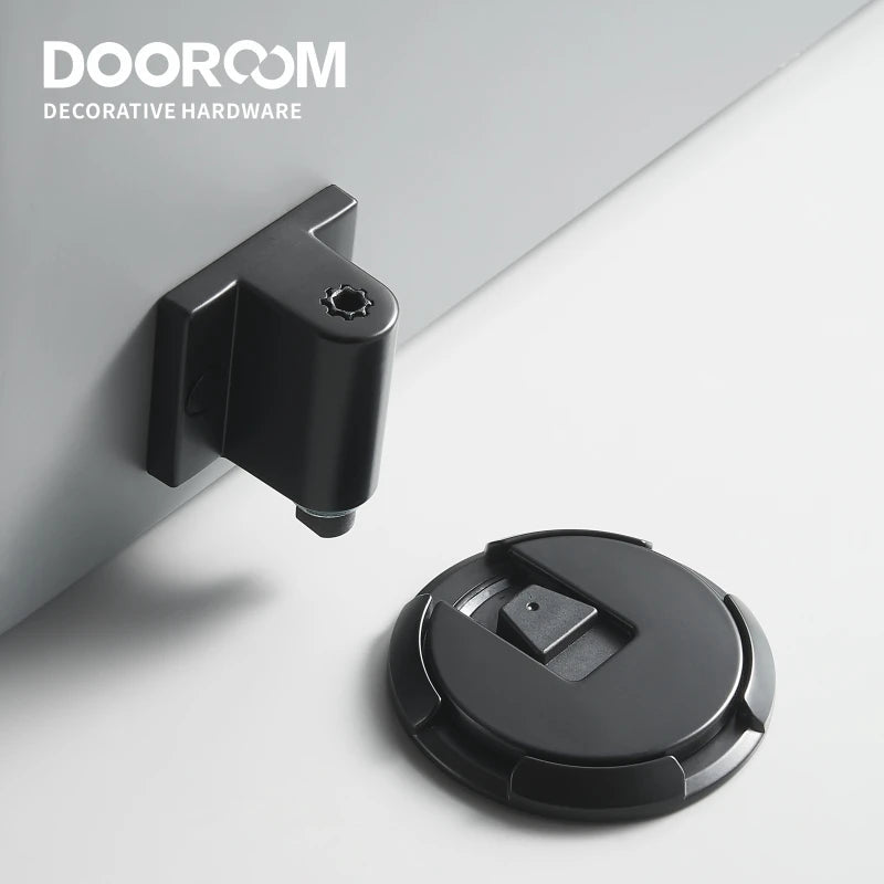 Dooroom Zinc Alloy Door Stops Heavy Duty Invisiable Punch Free Door Holder Non-Magnetic Door Stopper Catch DOOROOM