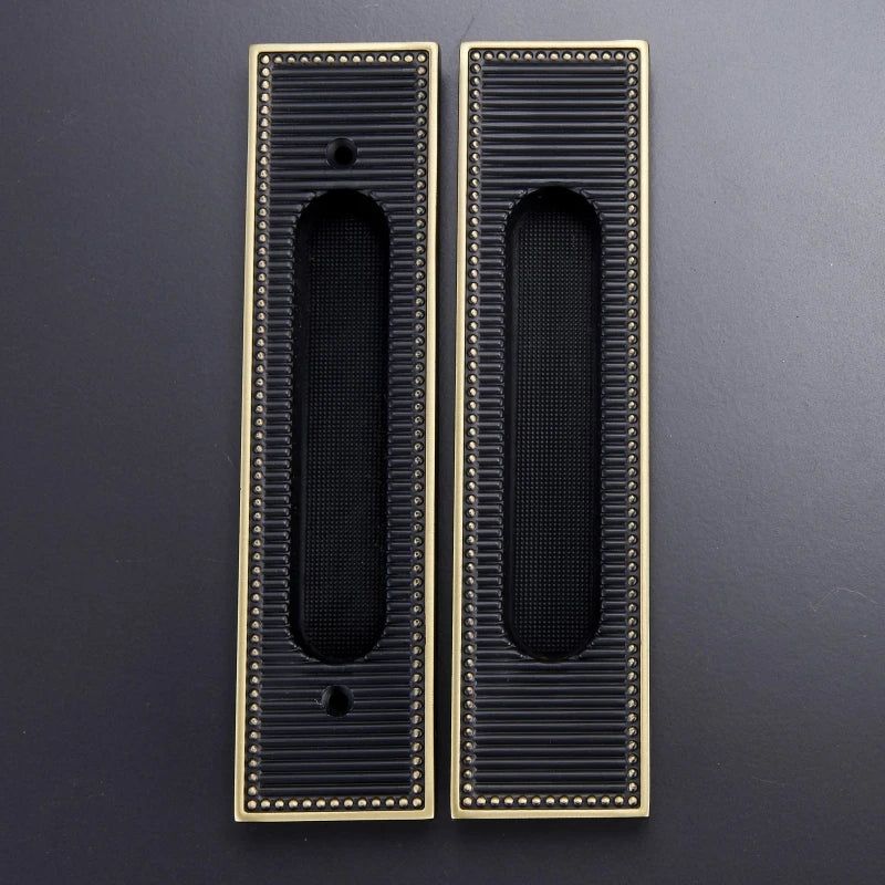 Dooroom Brass Sliding Door Handles Modern Stripy Push Pull Hidden Handle Interior Living Room Bathroom Balcony Keyless DOOROOM