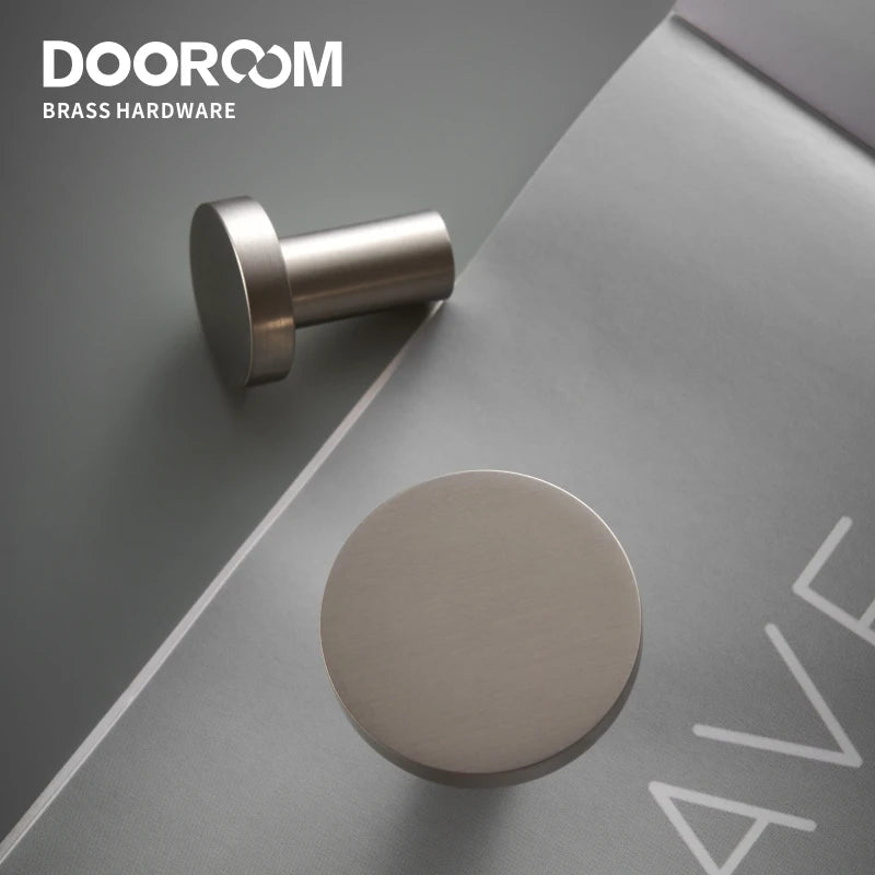 Dooroom Brass Modern Brushed Nickel Silver Hook Wall Installation DOOROOM