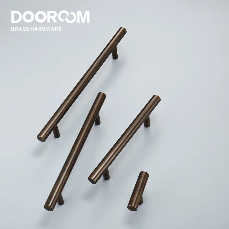 Dooroom Yu'an Brass Furniture Handles Nordic Modern Pastoral Wardrobe Dresser Cupboard Drawer Cylinder Black/Gold Pulls Knobs DOOROOM