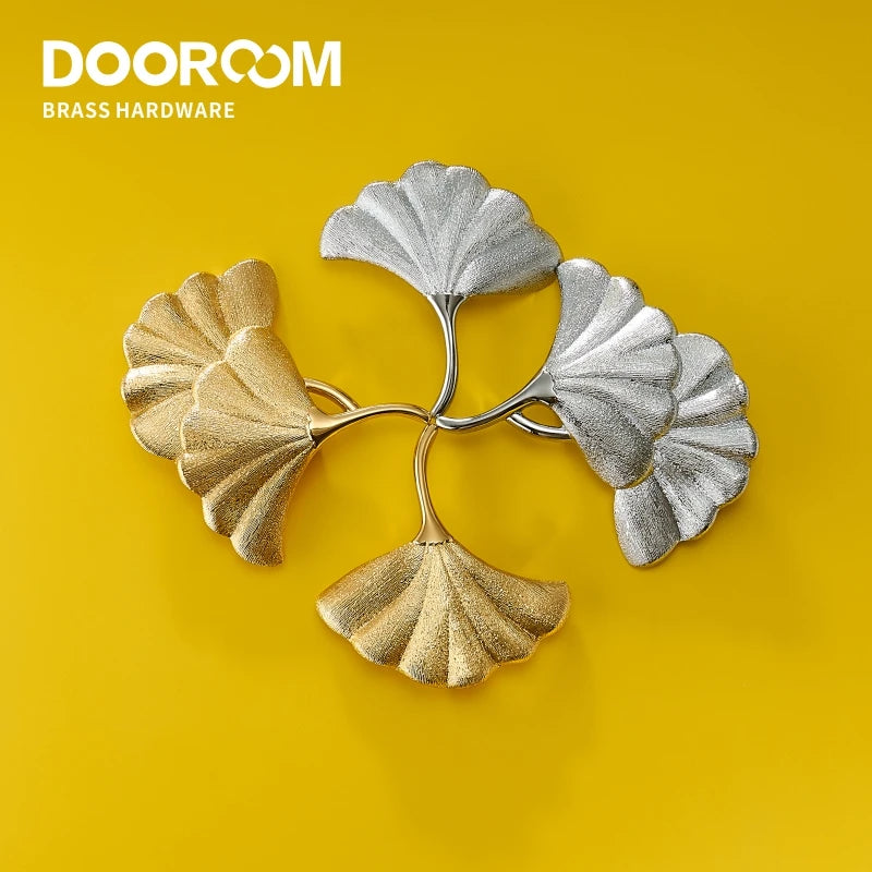 Dooroom Brass Handles Gold Silver Furniture Pulls Natural Light Luxury Wardrobe Dresser Cupboard Cabinet Drawer Pulls Knobs DOOROOM