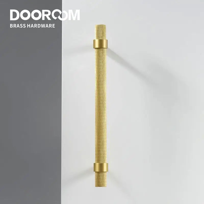 Dooroom Brass Knurled Furniture Handles Modern Matt Black Brass Silver Cupboard Wardrobe Dresser Shoe Box Drawer Cabinet Pulls DOOROOM