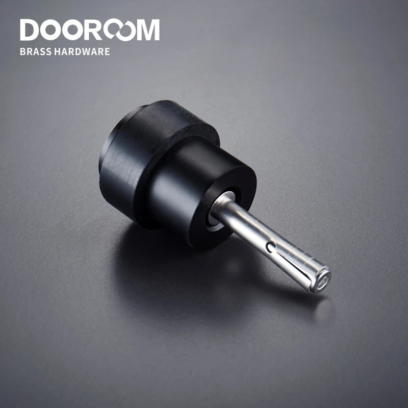 Dooroom Brass Environmental Rubber Door Stops Bathroom Door Stopper Heavy Duty Floor Mount Bumper Non-magnetic Door Holder Catch DOOROOM