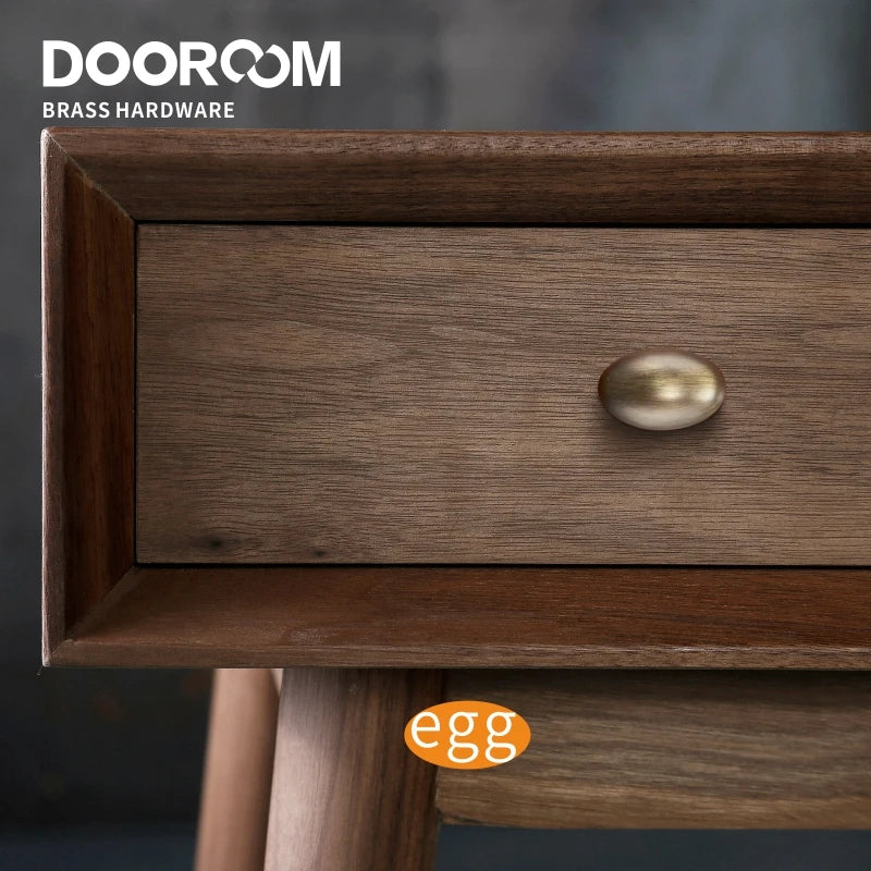 Dooroom Brass Egg Furniture Handles Wardrobe Dresser Cupboard Cabinet Door Drawer Shoe Box Pulls Pastoral Mediterranean Knobs DOOROOM