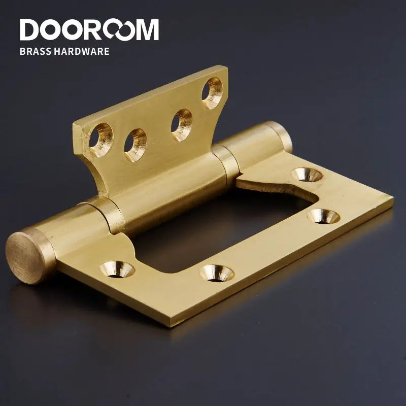 1Piece Dooroom Brass Door Hinges Free Slot Smoothly Thickening Mute Child Hinges 4 Inch DOOROOM