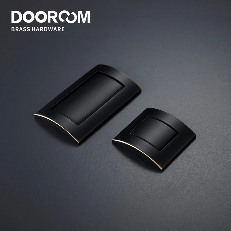 Dooroom Brass Handles Wardrobe Dresser Cupboard Cabinet Door Drawer Shoe Box Furniture Kitchen Knobs Black Bronze Gold Pulls DOOROOM