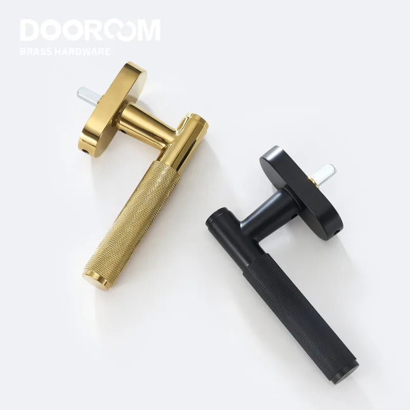 Dooroom Brass Knurled Window Lock Handle Highest Safety Casement Lever Top Quality Modern Design Window and Door Accessories DOOROOM