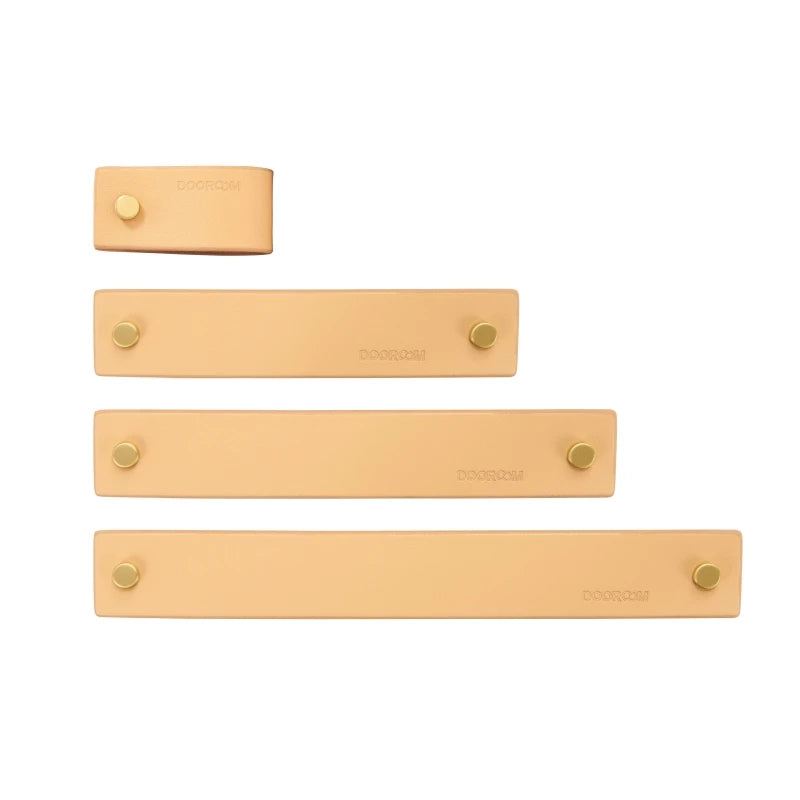 Dooroom Brass&Leather Furniture Handles Nordic Modern Wardrobe Dresser Cupboard Cabinet Drawer Shoe Box Wine Bar Pulls Knobs DOOROOM