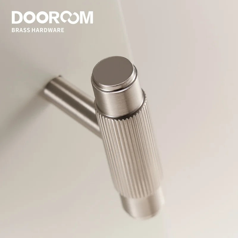 Dooroom Brass Furniture Handles Brushed Nickel Silver Pulls Wardrobe Dresser Cupboard Cabinet Drawer Knobs Free Of Finger Print DOOROOM