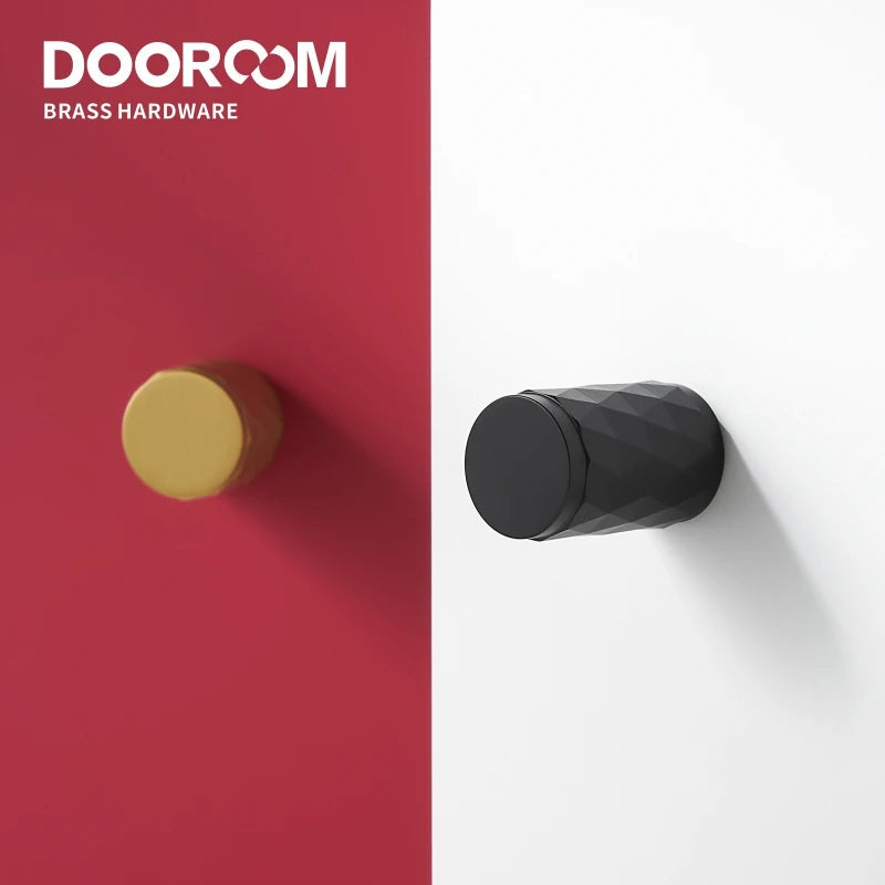 Dooroom Brass Furniture Handles Modern Hammered Black Gold Cupboard Wardrobe Dresser Shoe Box Drawer Cabinet Knobs Pulls DOOROOM