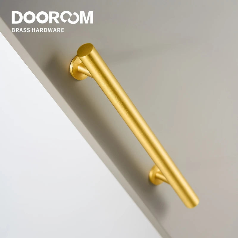 Dooroom Brass Furniture Handles Modern Nordic Pulls Wardrobe Dresser Cupboard Cabinet Drawer Shoe Box Wine Bar Knobs DOOROOM