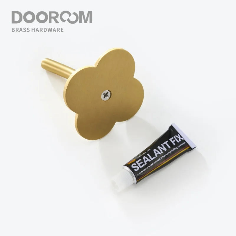 Doodoom Brass Punch Free Bearing Hooks Bathroom Indoor Kitchen Hallway Wall Clothes Hooks Wall Hangers Row Hooks Nordic DOOROOM