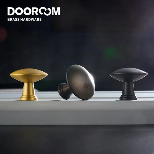 Dooroom Brass Furniture Handles Fresh Simple Nordic American Wardrobe Dresser Cupboard Cabinet Drawer Round Pulls Knobs  DOOROOM