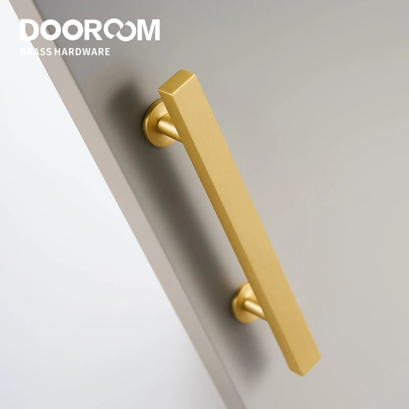 Dooroom Brass Furniture Long Handles Modern Nordic Wardrobe Dresser Cupboard Cabinet Drawer Shoe Box Wine Bar Pulls Knobs DOOROOM