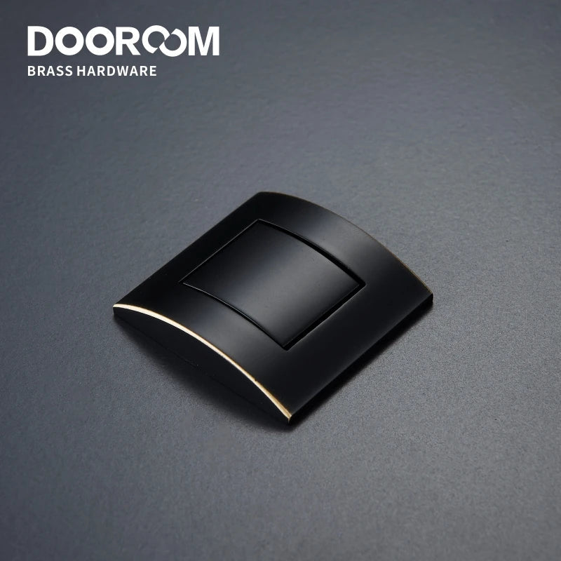 Dooroom Brass Handles Wardrobe Dresser Cupboard Cabinet Door Drawer Shoe Box Furniture Kitchen Knobs Black Bronze Gold Pulls DOOROOM